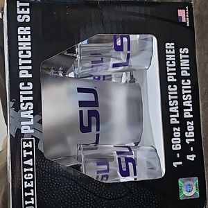 5 pc Collegiate LSU Plastic Pitcher set